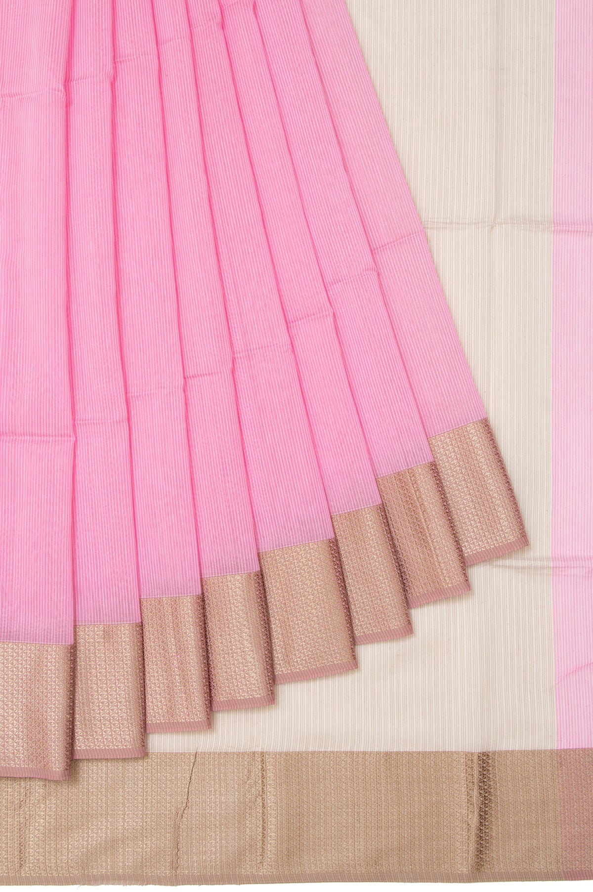 Pink Maheshwari Silk Cotton Saree