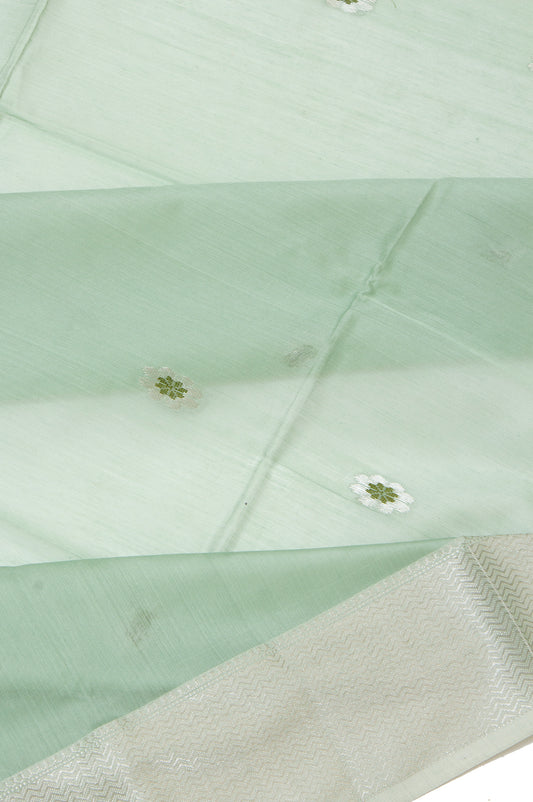 Pista Green Maheswari Silk Cotton Saree