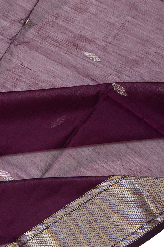 Purple Maheswari Silk Cotton Saree