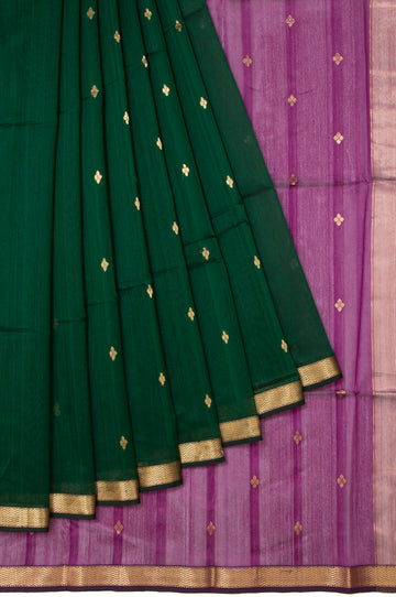 Green Maheswari Silk Cotton Saree