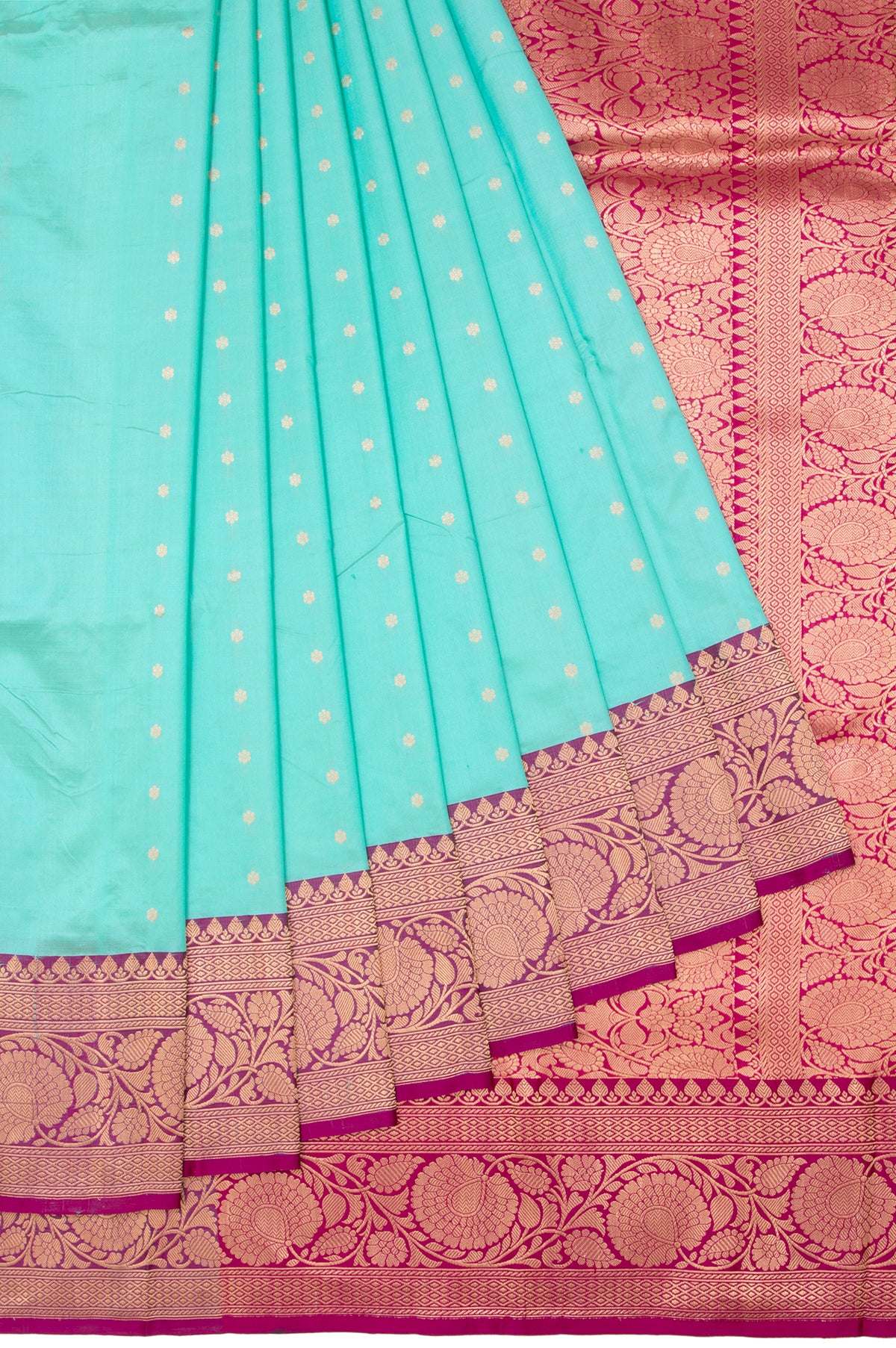 Sea Blue Banaras Katan Saree