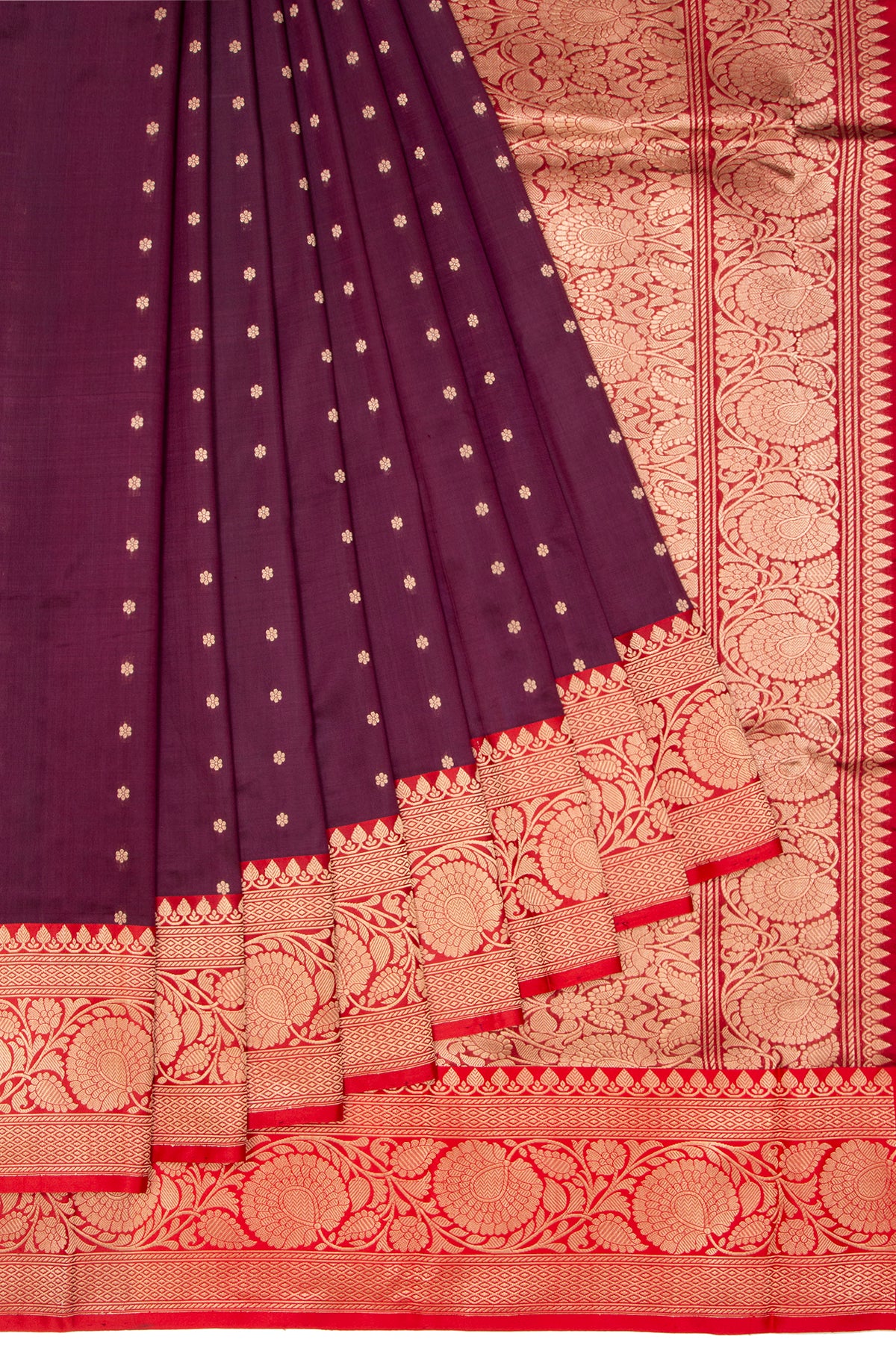 Brown Banaras Katan Saree