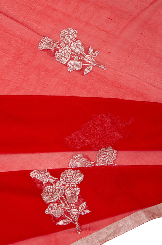 Red Banaras Georgette Saree