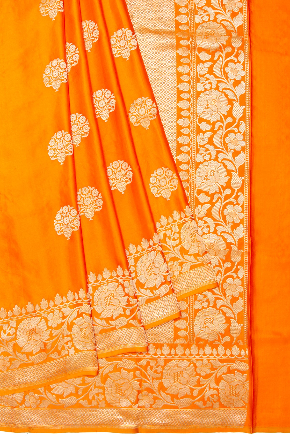 Orange Mashru Silk Saree