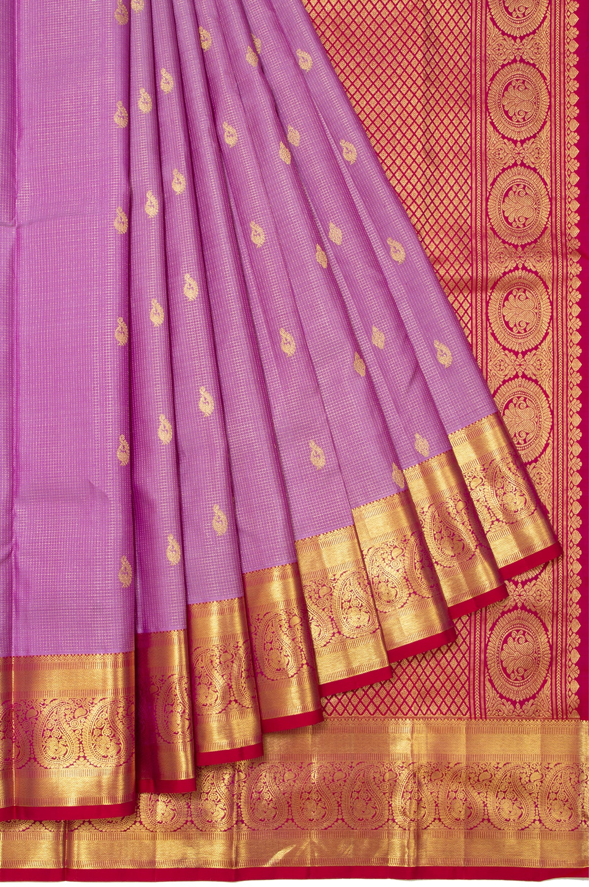Lavender Kanchipuram Silk Saree