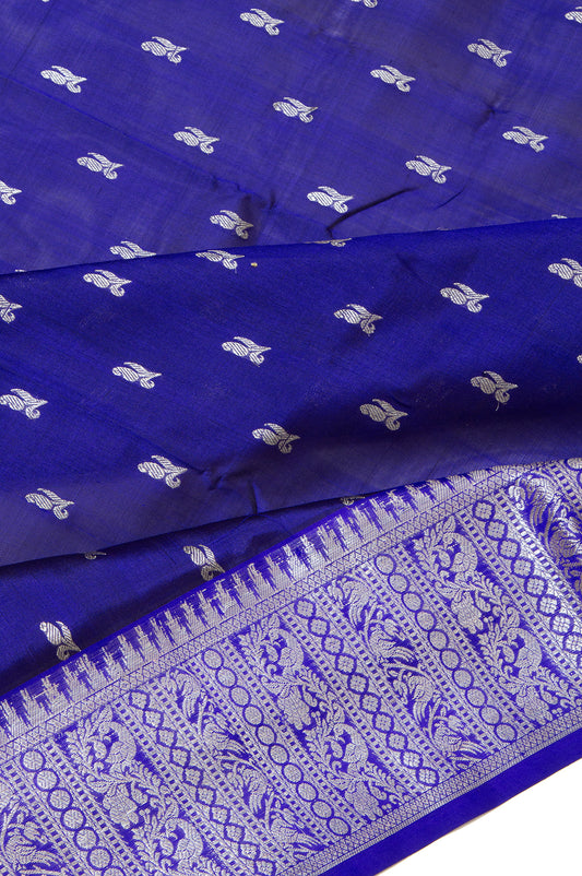 Blue Venkatagiri Silk Saree