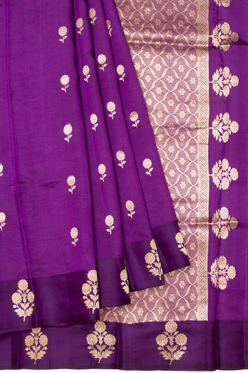 Purple Banaras Katan Silk Saree