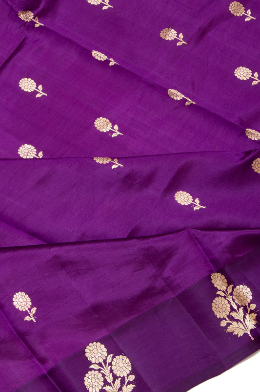 Purple Banaras Katan Silk Saree