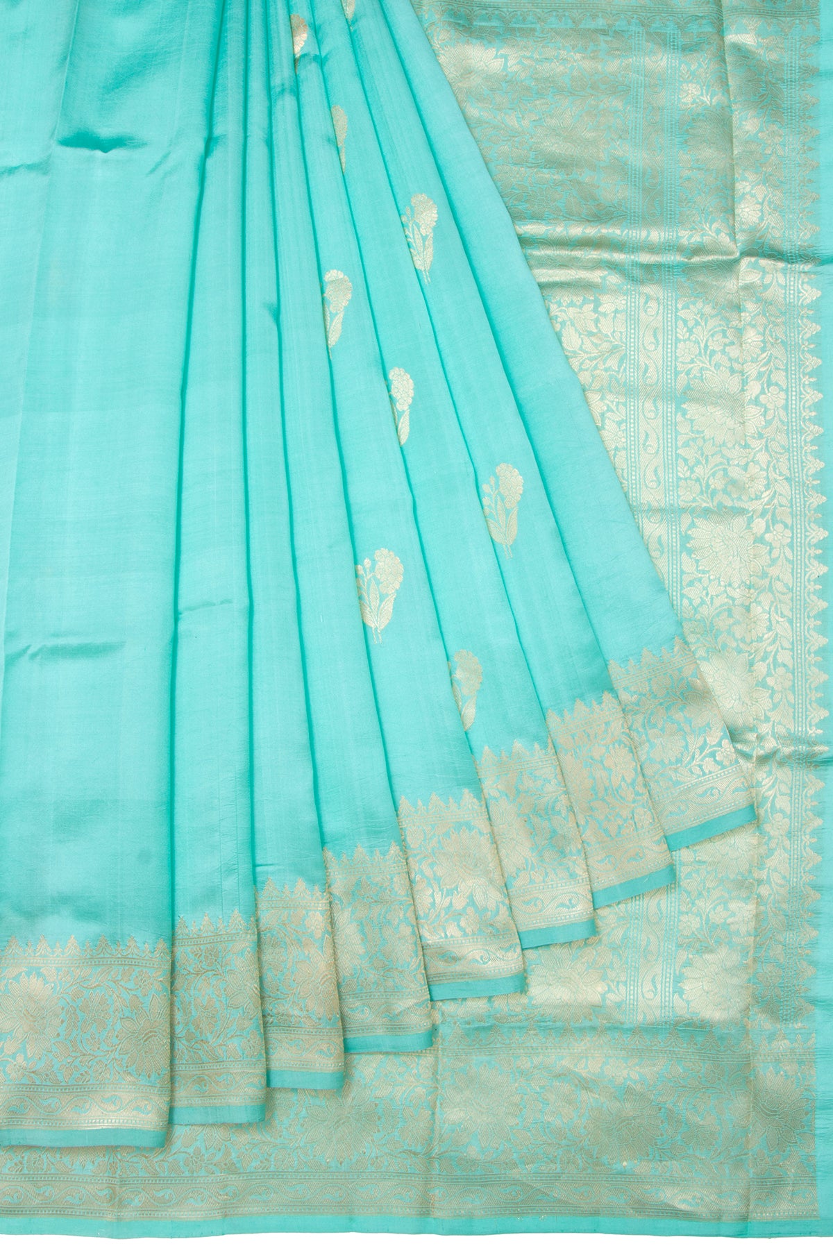 Sky Blue Banaras Katan Silk Saree