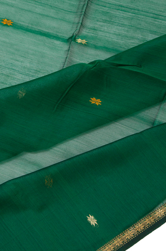 Green Maheshwari Silk Saree