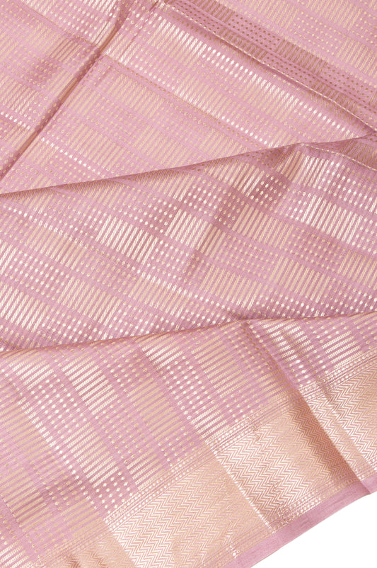 Onion Pink Banaras Chiniya Silk Saree