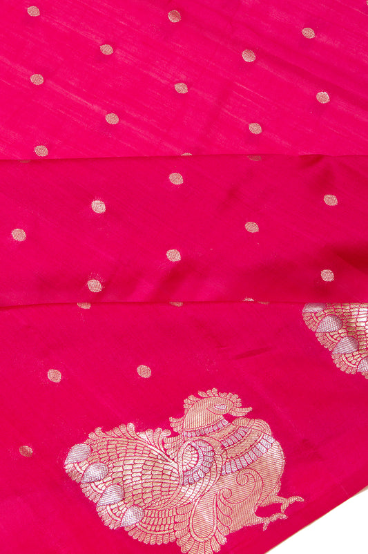 Pink Banaras Chiniya Silk Saree