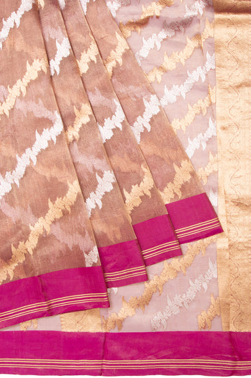 Magenta Banaras Tissue Silk Saree