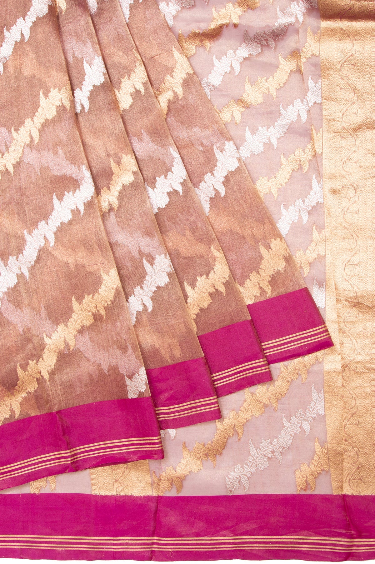 Pink Organza Tissue Saree with Chiniya Blouse