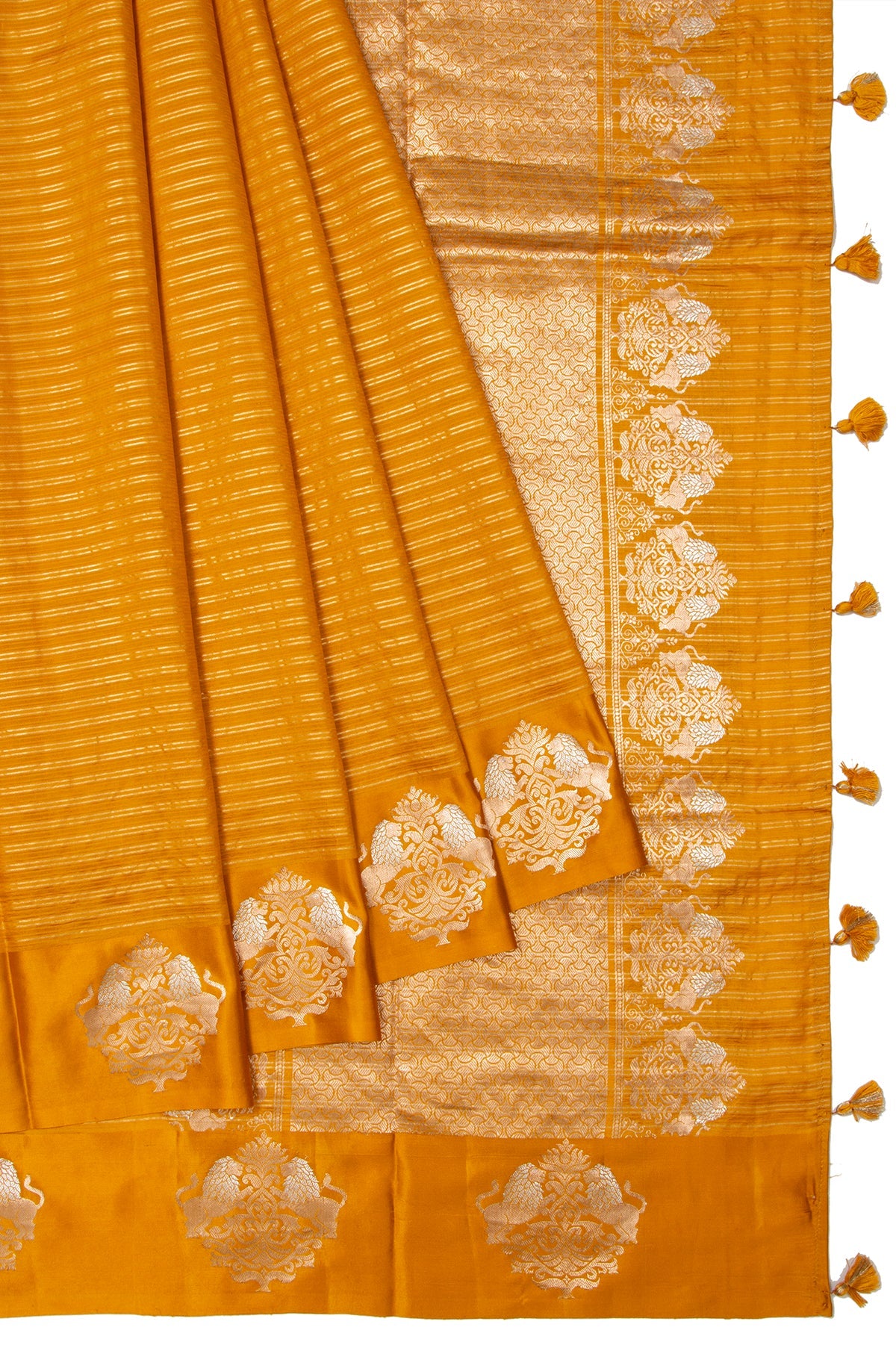 Yellow Banaras Katan Silk Saree