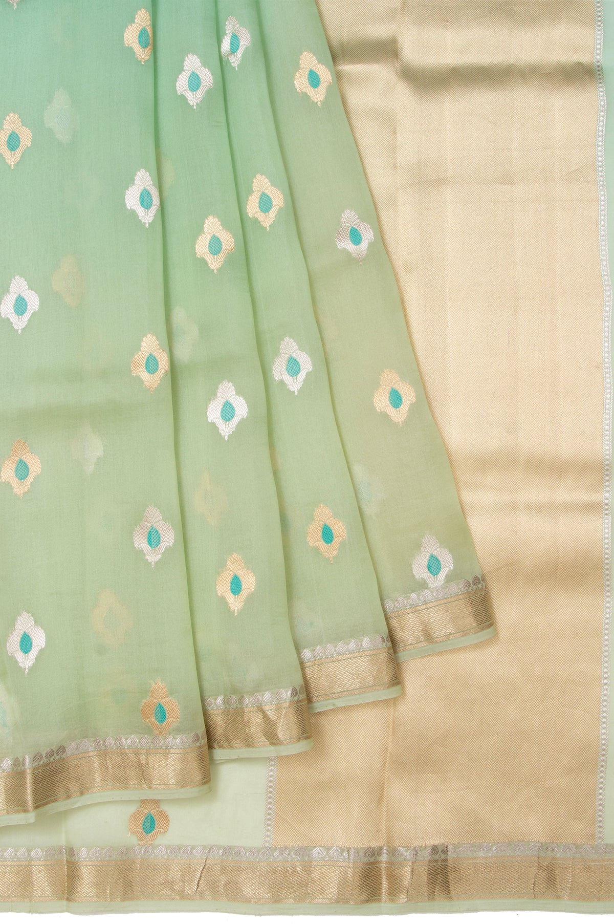 Multi Colour Organza Silk Saree