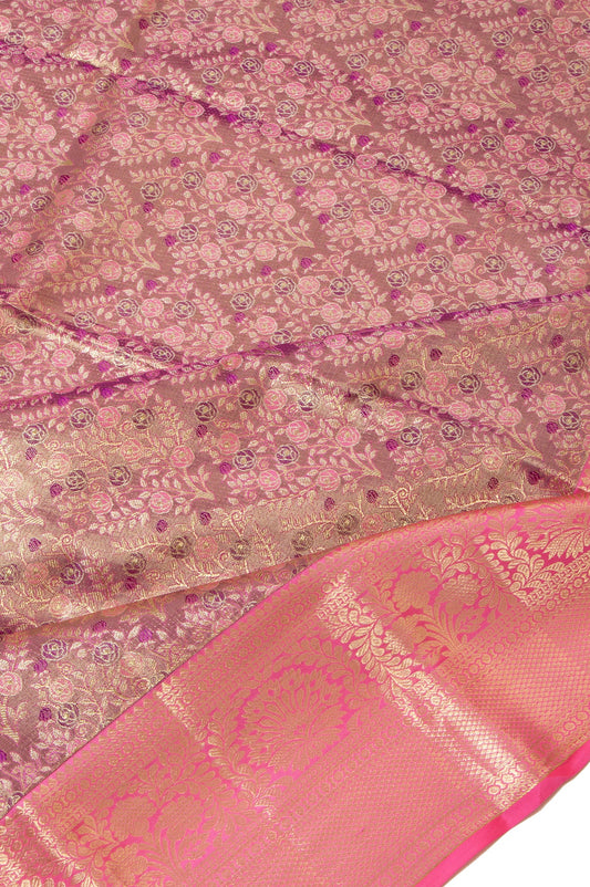 Purple Kanchipuram Tissue Silk Saree