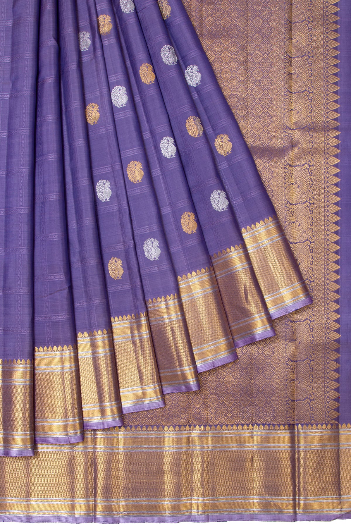 Lavender Kanchipuram Silk Saree