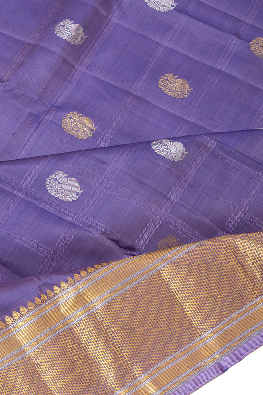 Lavender Kanchipuram Silk Saree