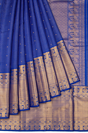 Blue Kanchipuram Silk Saree