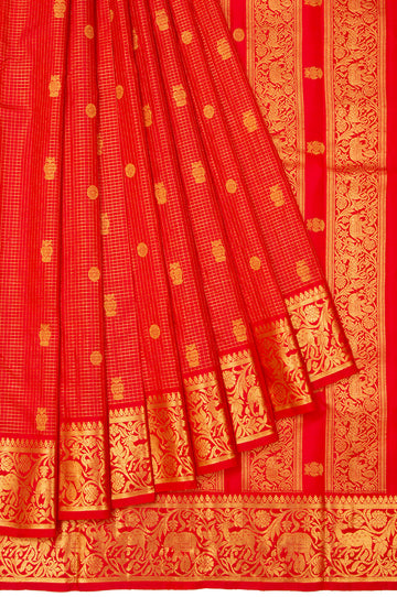 Red Kanchipuram Silk Saree