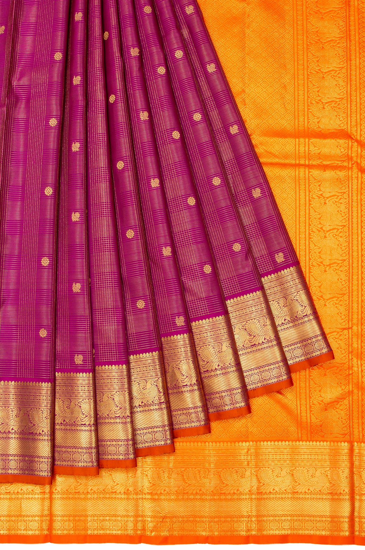 Purple Kanchipuram Silk Saree