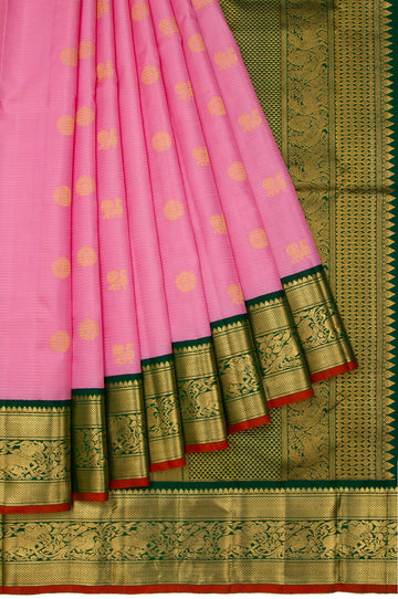 Pink Kanchipuram Silk Saree