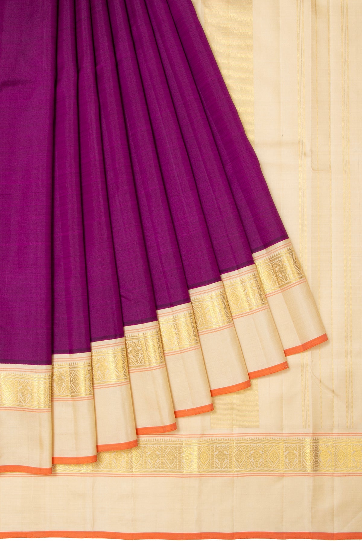 Purple Kanchipuram Silk Saree