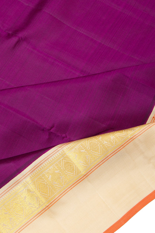 Purple Kanchipuram Silk Saree