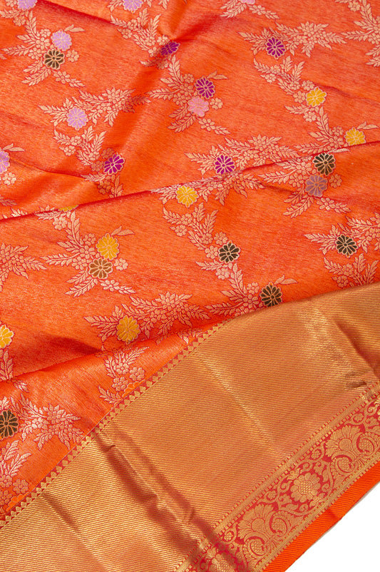 Orange Kanchipuram Silk Saree