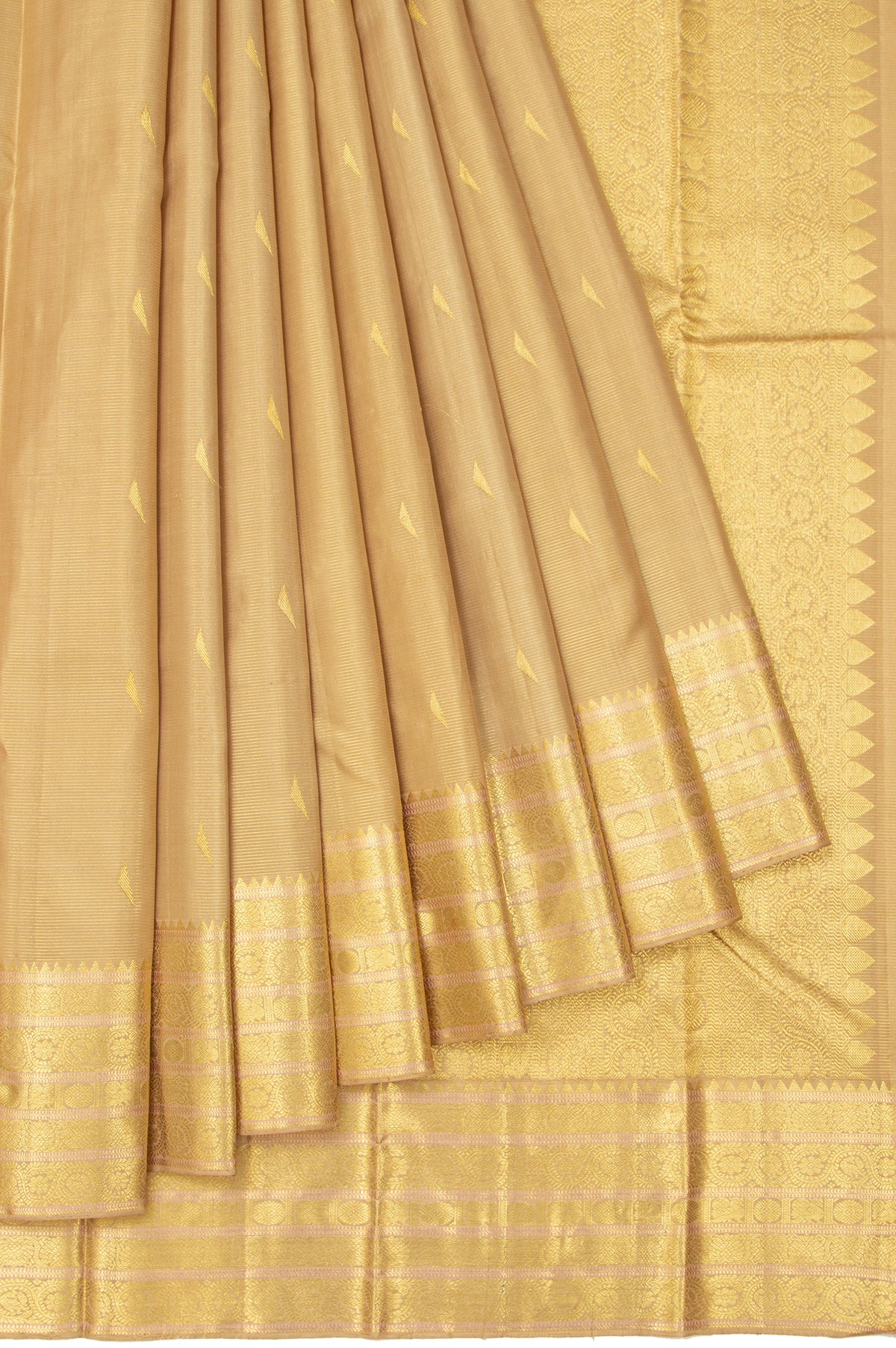 Sandal Kanchipuram Silk Saree