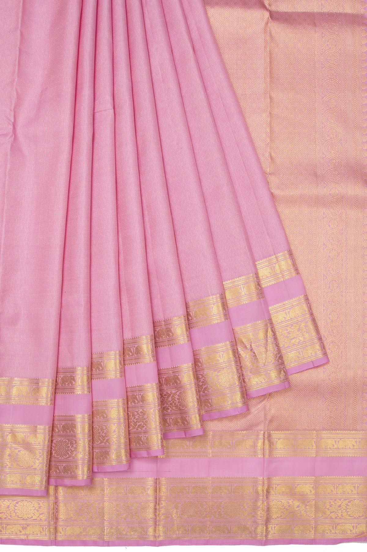 Pink Kanchipuram Silk Saree