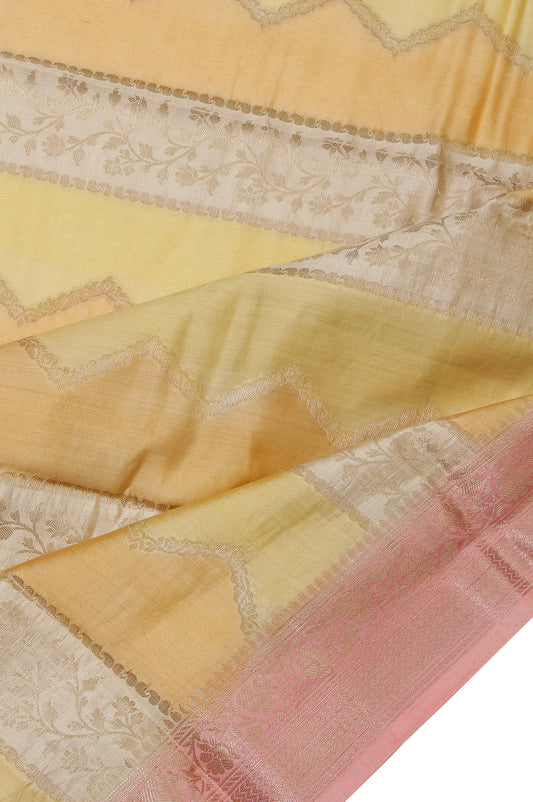 Multi Colour Chiniya Silk Saree with Rangkat Body Design