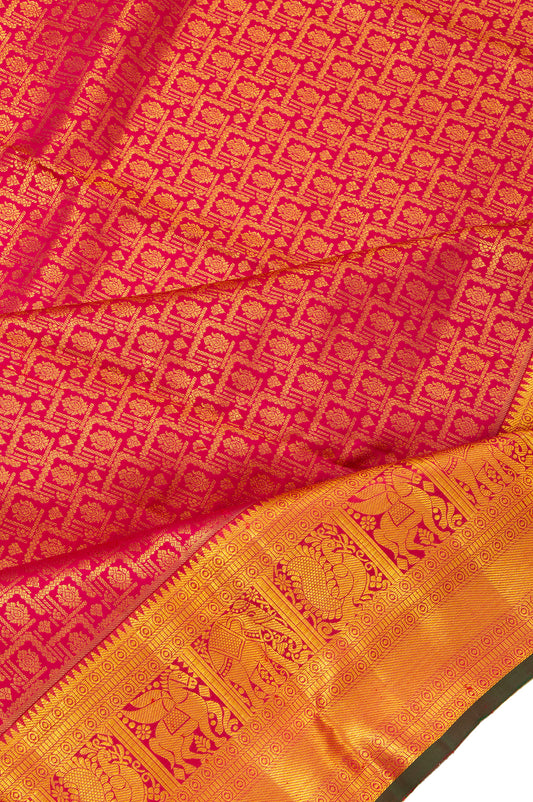 Pink Kanchipuram Silk Saree