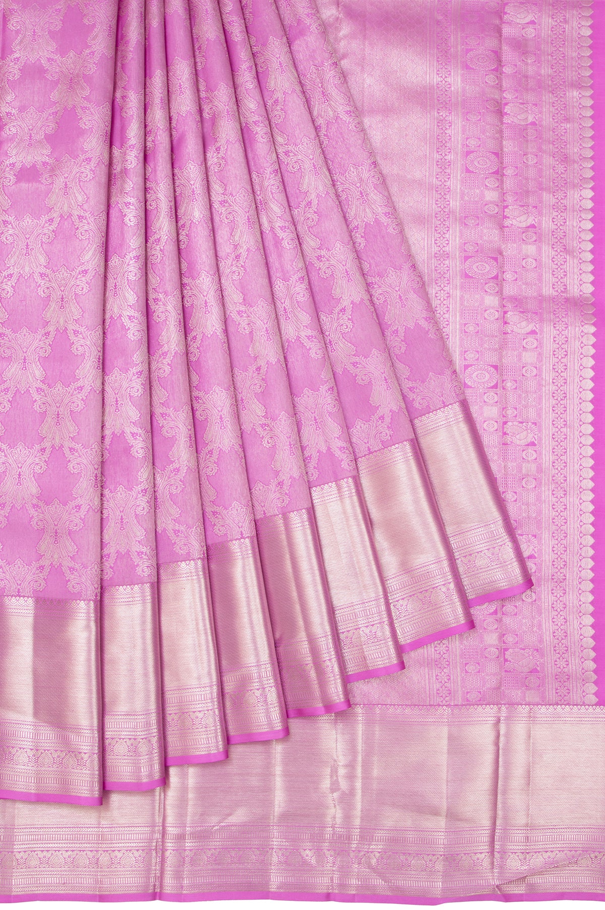 Lavender Kanchipuram Silk Saree