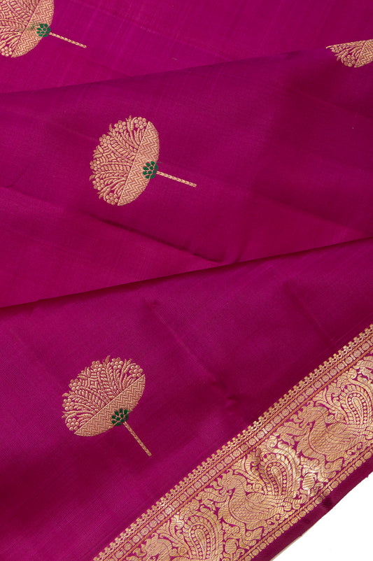 Purple Kanchipuram  Silk Saree