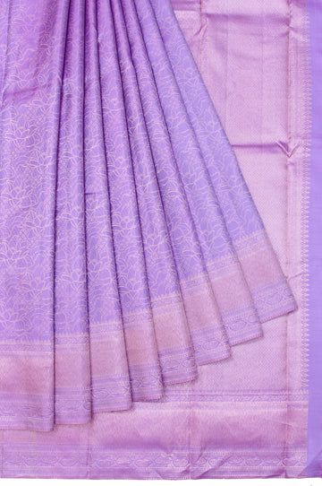 Lavender Kanchipuram Saree with Copper Zari