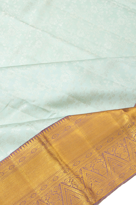 Pista Green Kanchipuram Silk Saree