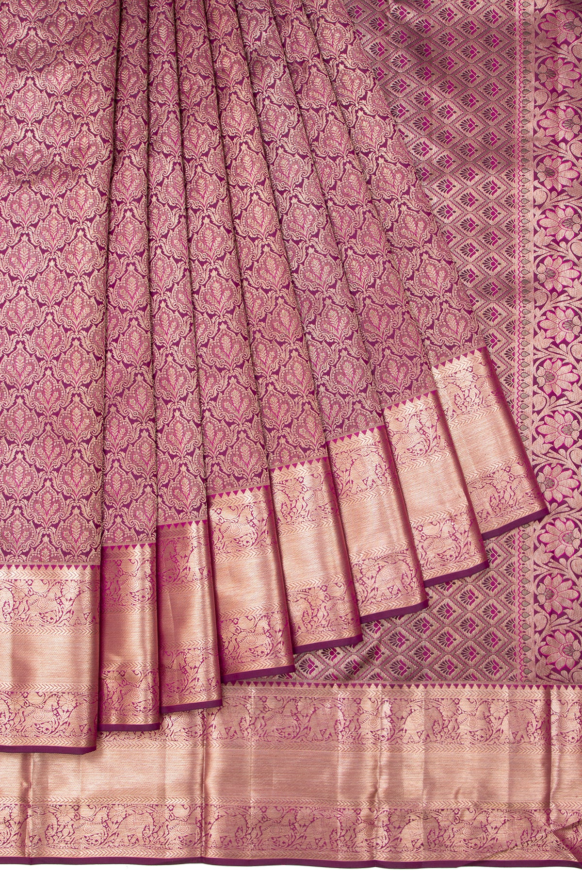 Magenta Kanchipuram Silk Saree