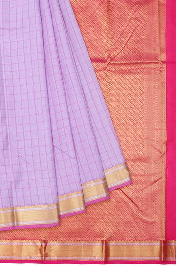 Lavender Soft Silk Saree with  Diamond Butta