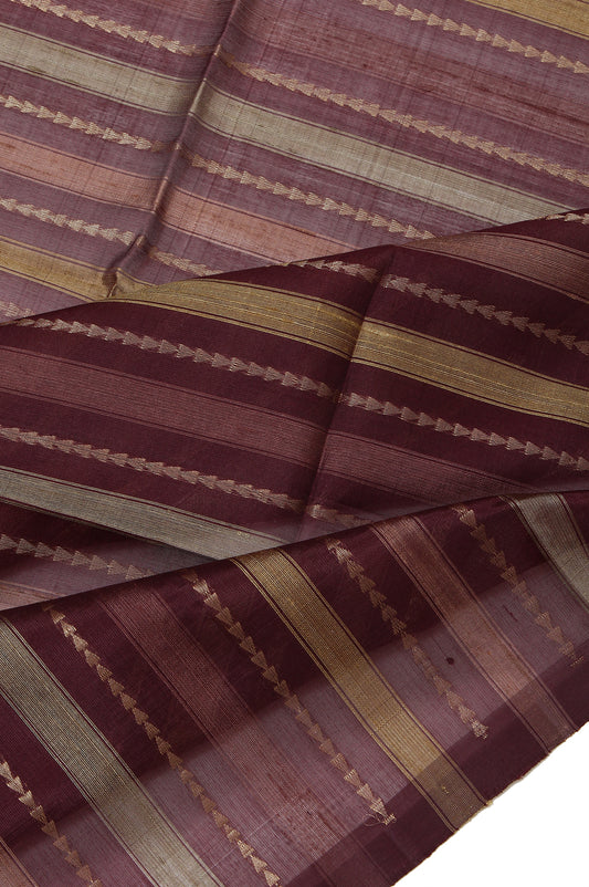 Purple Kora Silk Saree with Tassel Work