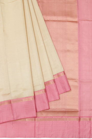 Sandal Soft Silk Saree with Ganga Jamuna Border