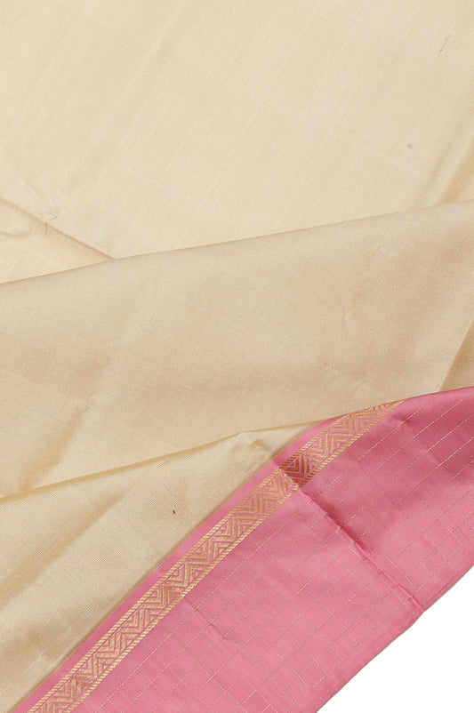 Sandal Soft Silk Saree with Ganga Jamuna Border