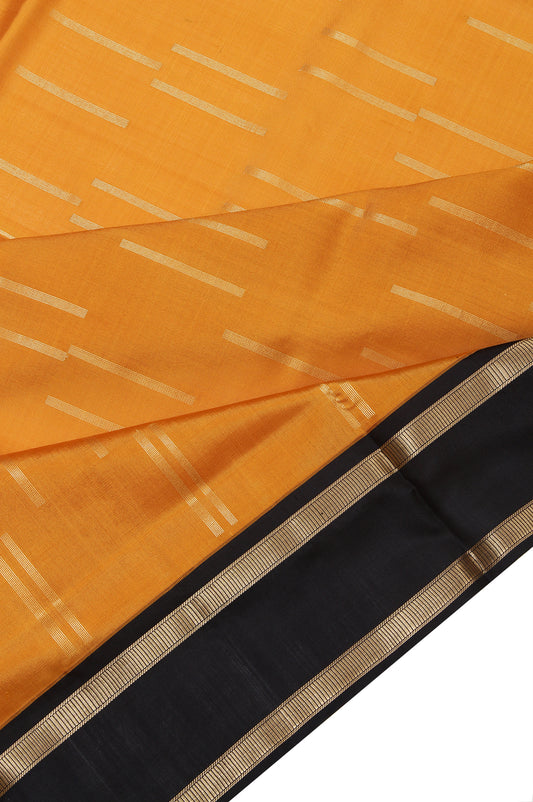 Mustard Soft Silk Saree with Ganga Jamuna Border