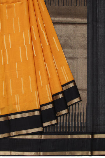 Mustard Soft Silk Saree with Ganga Jamuna Border