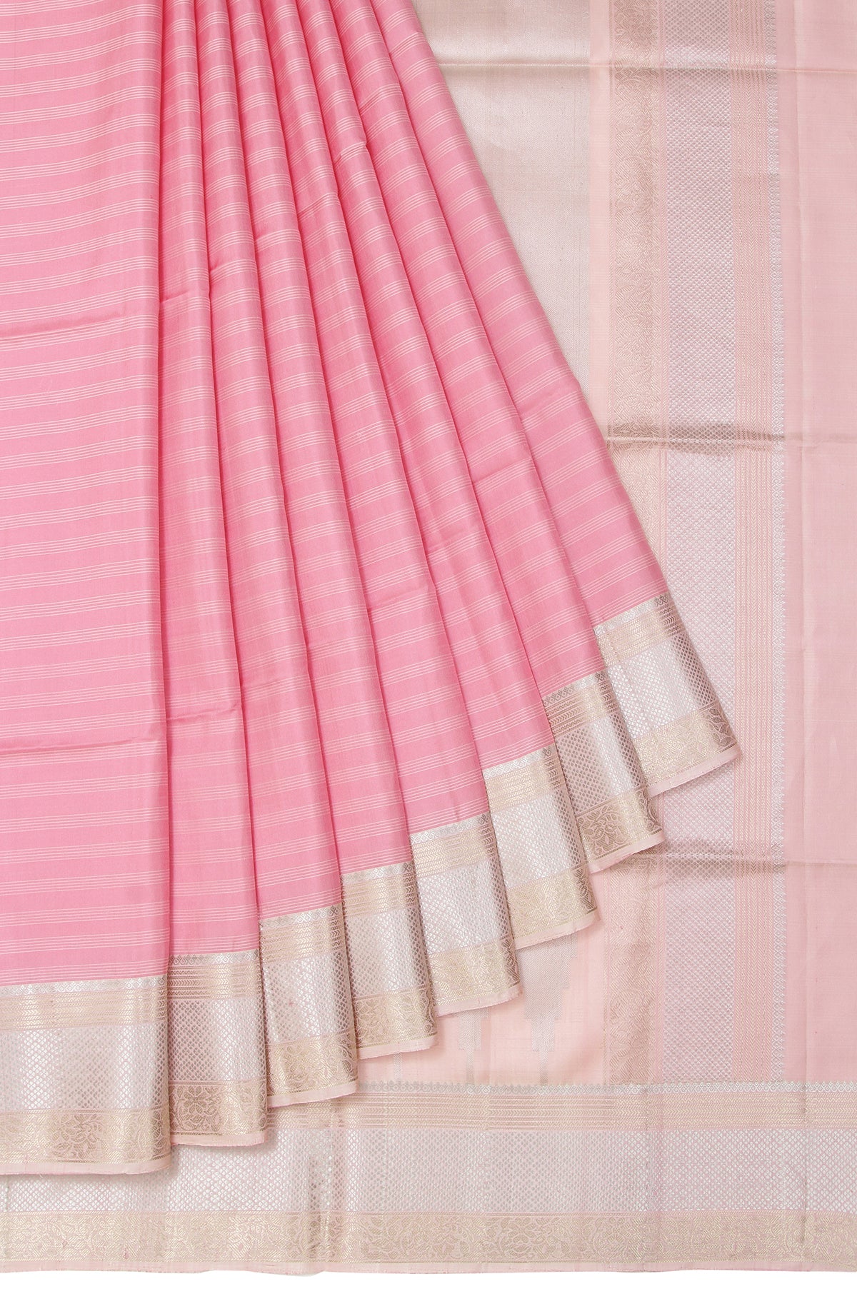 Pink Soft Silk Saree with Light Pink Pallu