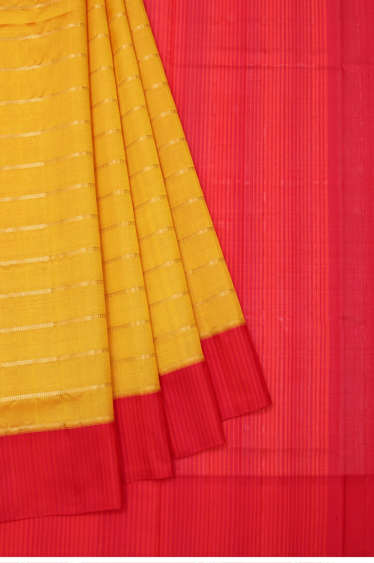 Yellow Soft Silk Saree with Kuttu Border