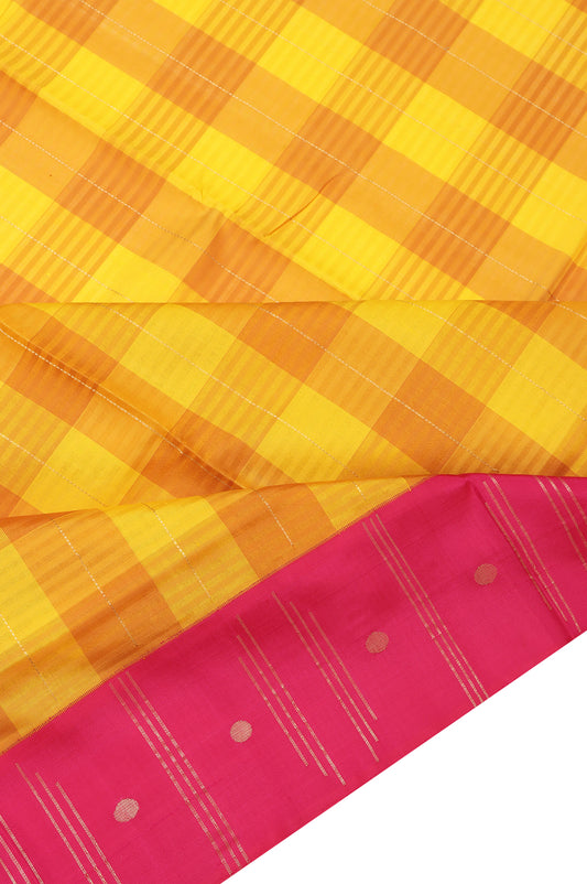 Multi Colour Soft Silk Saree with Polka Dot Pallu