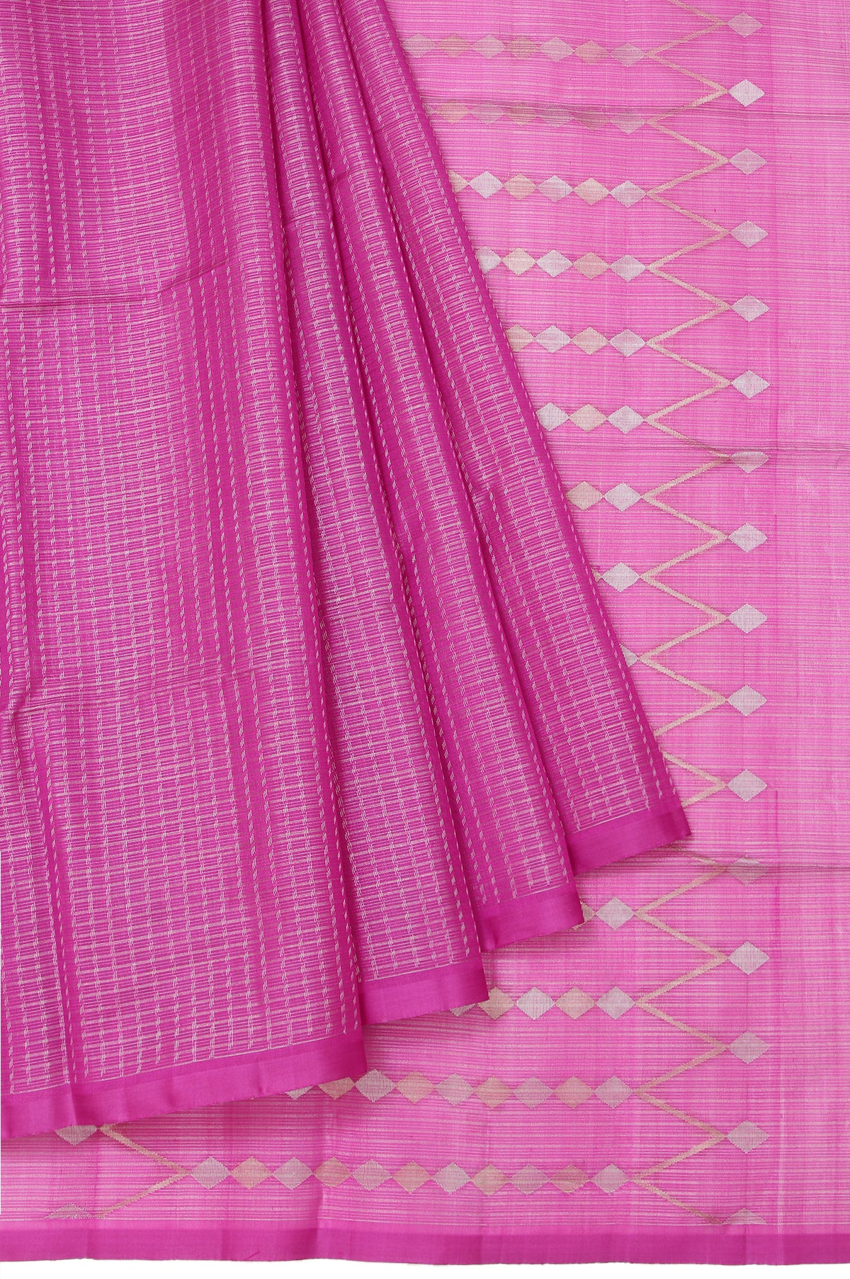 Pink Soft Silk Saree with Plain Border