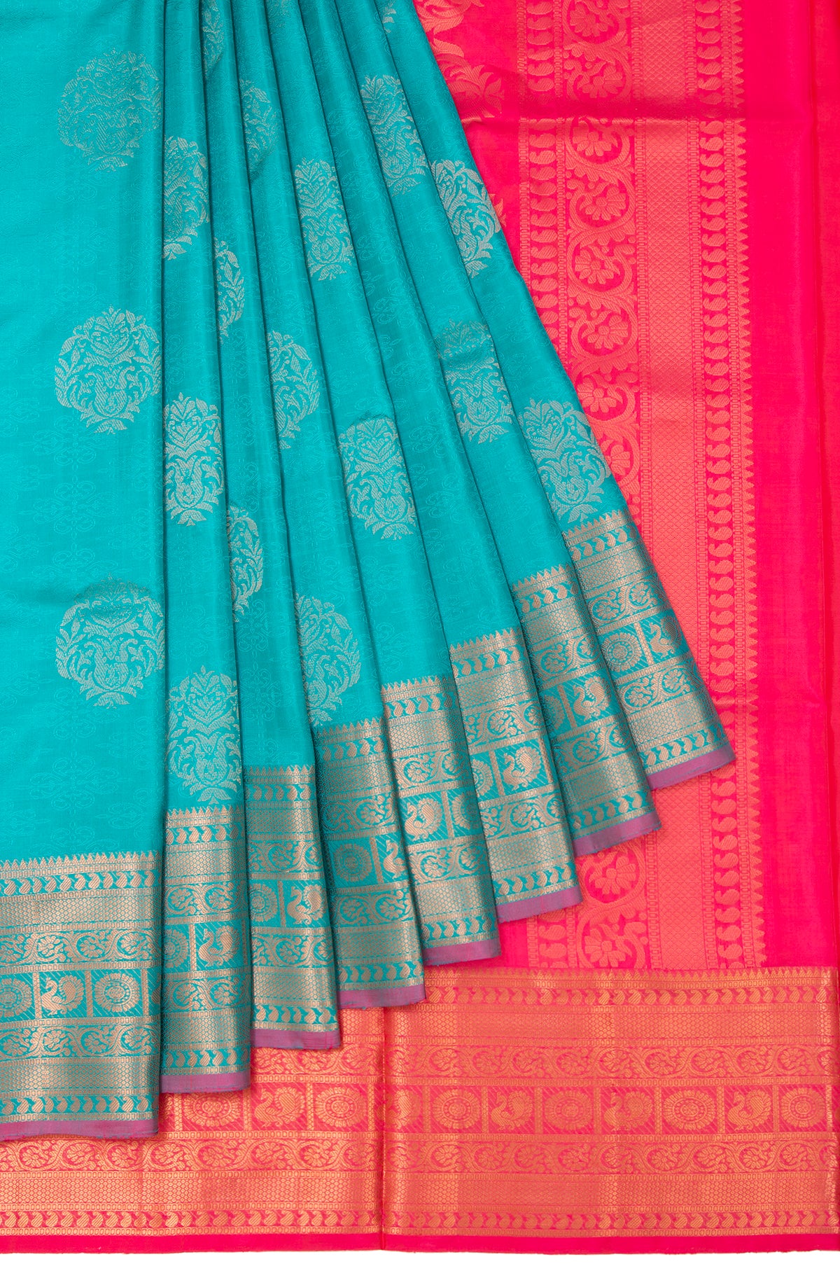 Sea blue Soft Silk Saree